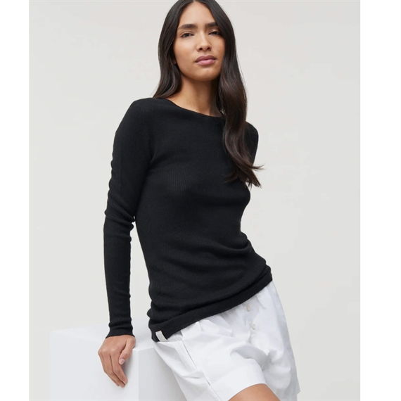 Aiayu Madigan Cashmere Bluse, Sort